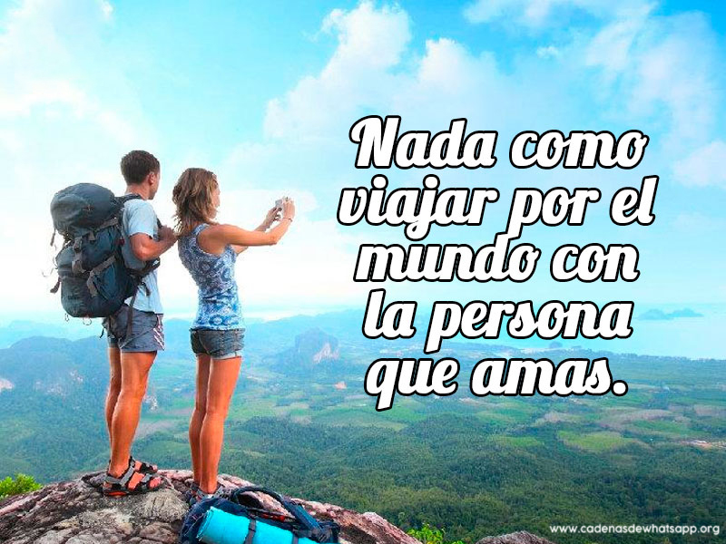 imagen con frase para viajar por el mundo